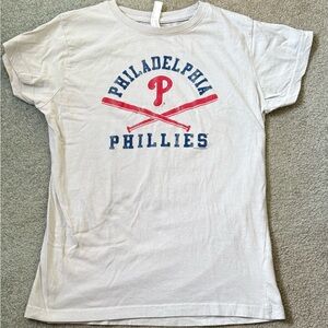 Live And Tell L. A. T. Women’s Philadelphia Phillies Gray Xl Fitted Tee Shirt